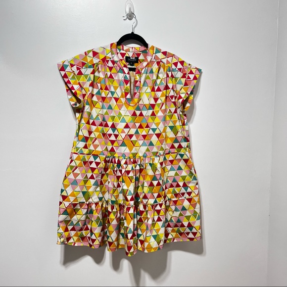 SALONI Printed Ashley B Shift Dress Size 2 in Multicolor - Picture 6 of 14